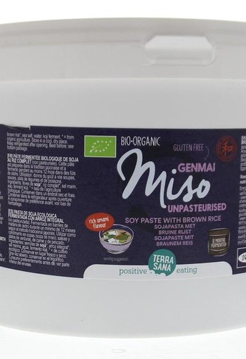 Terrasana Genmai miso ongepasteuriseerd emmer bio (2500 Gram)