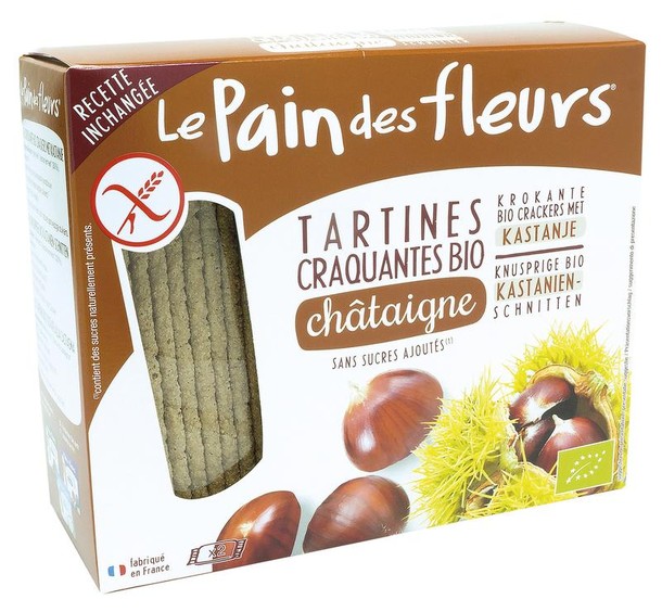 Pain Des Fleurs Tamme kastanje crackers bio (150 Gram)