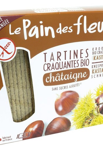 Pain Des Fleurs Tamme kastanje crackers bio (150 Gram)