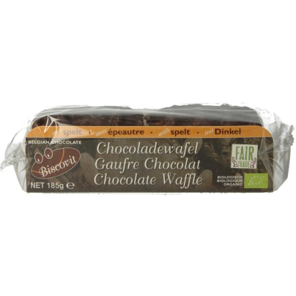 Biscovit Chocolade wafel bio (185 Gram)