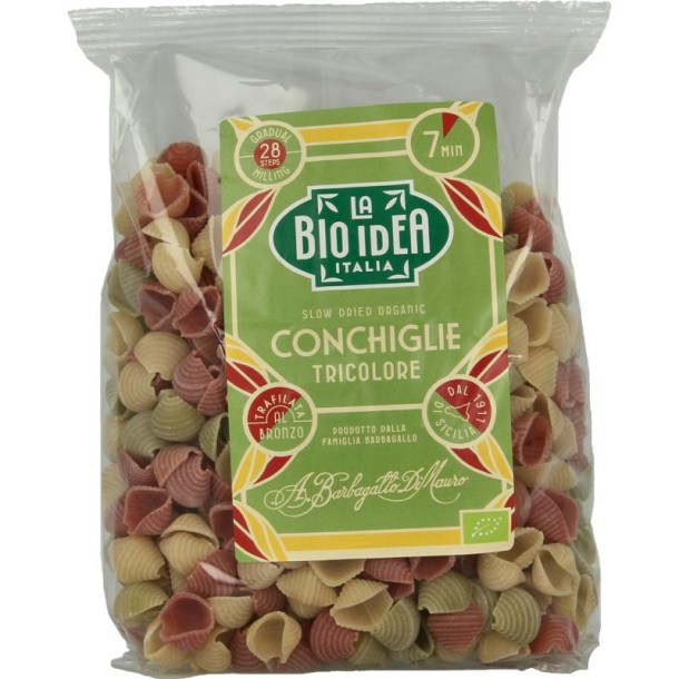 Bioidea Grote schelp tricolor bio (500 Gram)