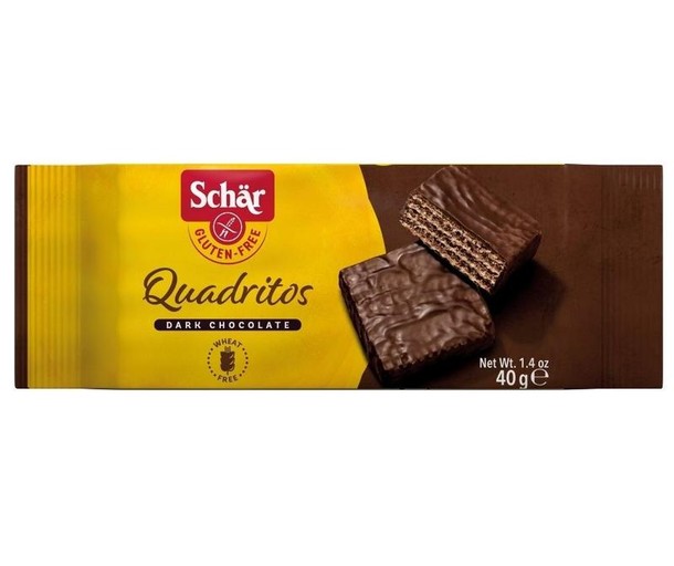 Dr Schar Quadritos cacao wafel (40 Gram)