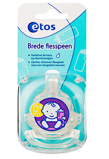 Etos Mijn ba­by do­seer­speen bre­de fles 2 stuks