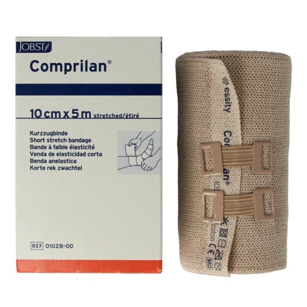 Comprilan Korte rek zwachtel 5m x 10cm (1 Stuks)