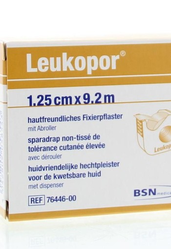 Leukopor Hechtpleister 9.2m x 1.25cm +D 76447 (1 Stuks)