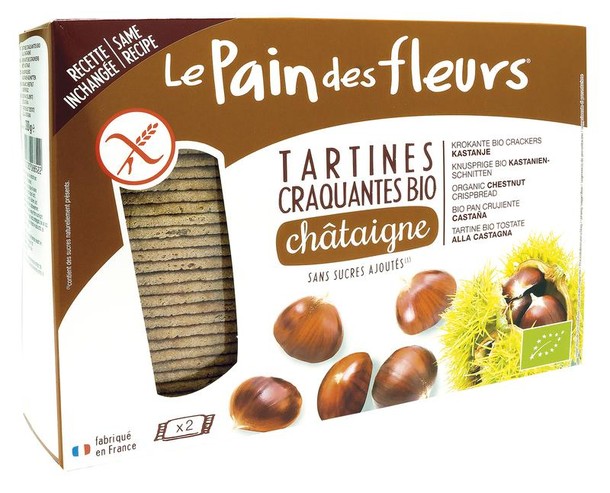 Pain Des Fleurs Tamme kastanje crackers bio (300 Gram)