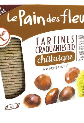 Pain Des Fleurs Tamme kastanje crackers bio (300 Gram)