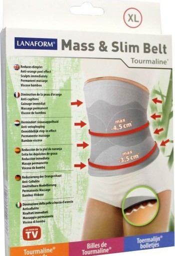 Lanaform Mass & slim toermaline belt maat XL (1 Stuks)