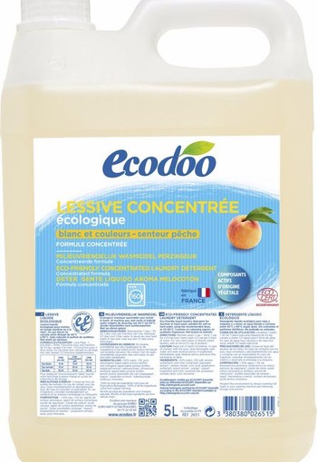 Ecodoo Wasmiddel geconcentreerd perzik bio (5 Liter)