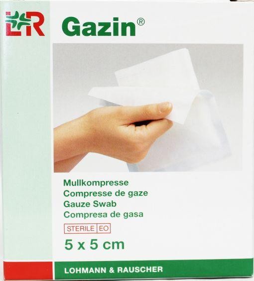 Gazin Gaaskompres 5 x 5cm steriel 5 x 2 (10 Stuks)