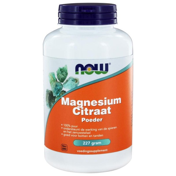 NOW Magnesium citraat poeder (227 Gram)