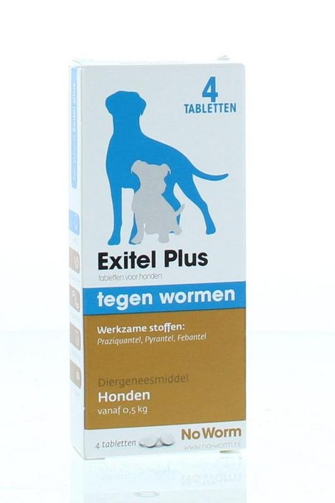 Exitel No worm hond medium (4 Tabletten)