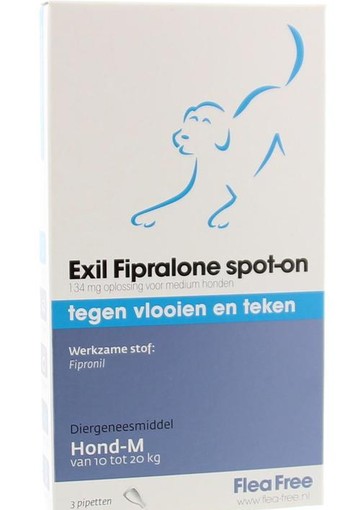 Exil Fipralone spot on hond medium (3 Stuks)