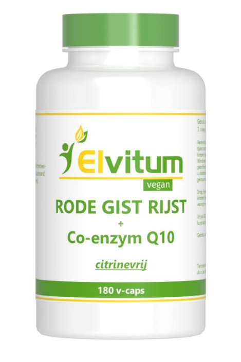 Elvitaal/elvitum Rode gistrijst + Q10 (180 Vegetarische capsules)