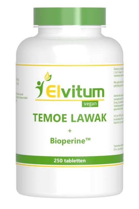 Elvitaal/elvitum Temoe lawak geelwortel (250 Tabletten)