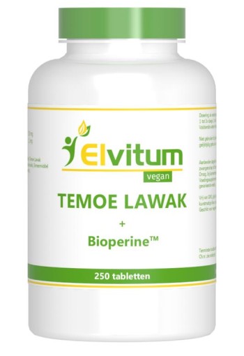 Elvitaal/elvitum Temoe lawak geelwortel (250 Tabletten)