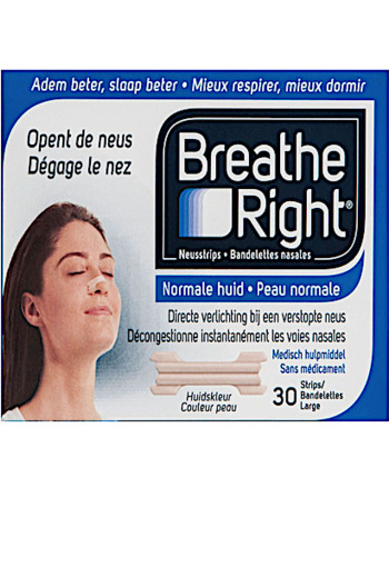 Bre­a­the Right Neus­strips lar­ge nor­ma­le huid 30 stuks
