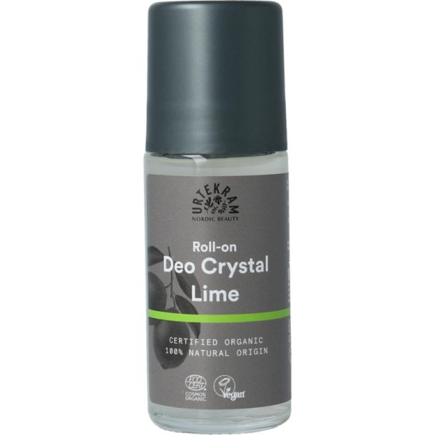 Urtekram Deodorant crystal roll on limoen (50 Milliliter)