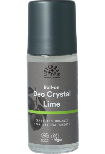 Urtekram Deodorant crystal roll on limoen (50 Milliliter)