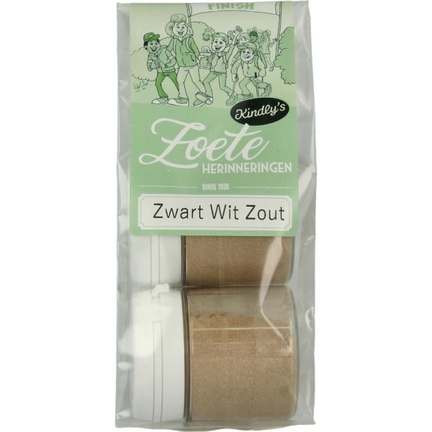 Kindly's Zwart wit potjes zout 30 gram (2 Stuks)