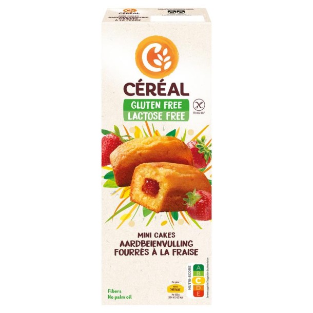 Cereal Aardbei cakeje glutenvrij (210 Gram)