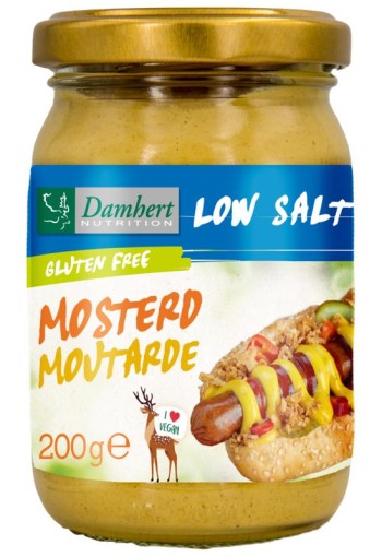 Damhert Mosterd natriumarm glutenvrij (200 Gram)