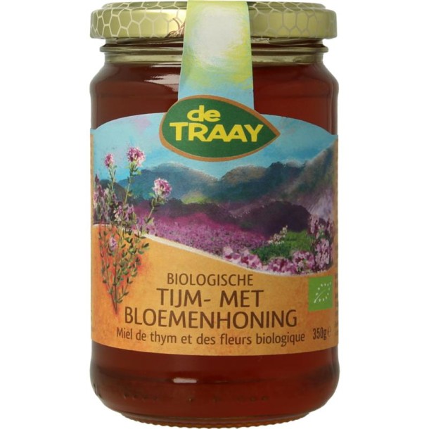 Traay Tijm- met bloemenhoning eko bio (350 Gram)