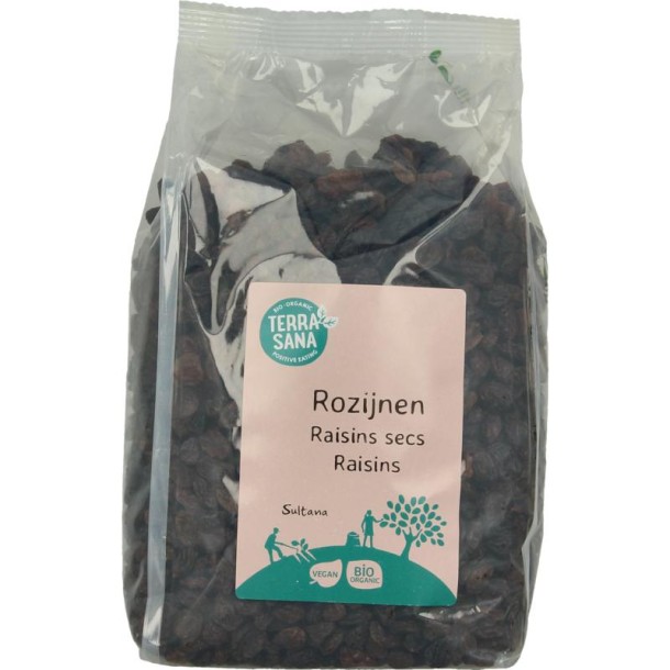 Terrasana RAW rozijnen sultana bio (1 Kilogram)