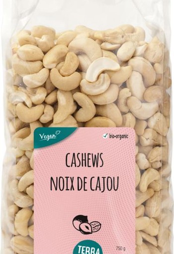 Terrasana Cashewnoten ongeroosterd zonder zout bio (750 Gram)