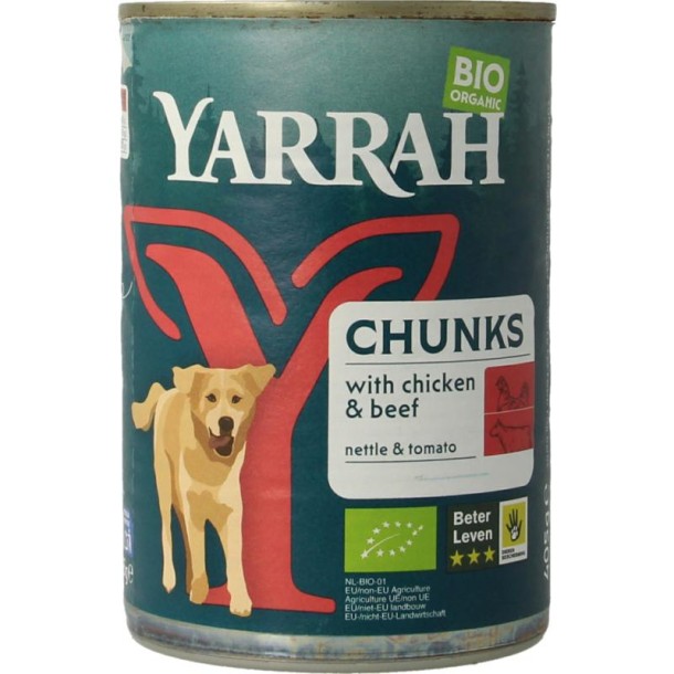 Yarrah Hond brok rund in saus bio (405 Gram)