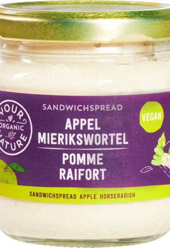 Your Organic Nat Sandwichspread appel mierikswortel bio (180 Gram)