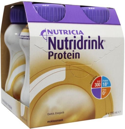 Nutridrink Proteine mokka 200ml (4 Stuks)