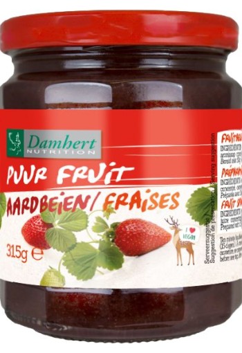 Damhert Puur fruit confituur aardbei (315 Gram)