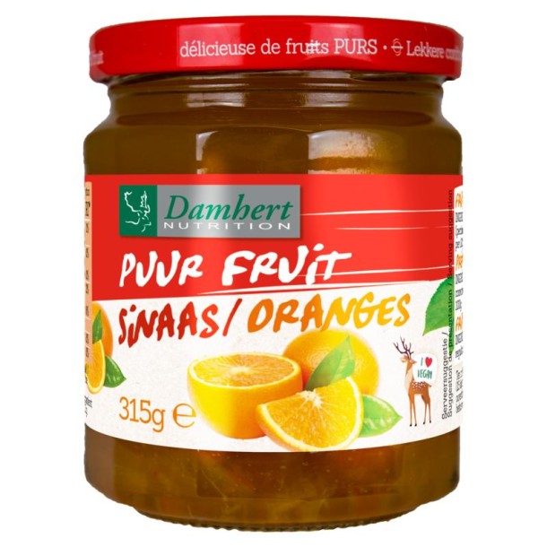 Damhert Puur fruit confituur sinaas (315 Gram)