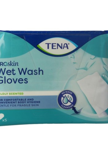 Tena Wetwash glove mild geparfumeerd (5 Stuks)