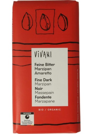 Vivani Chocolade puur met marsepein & amaretto bio (100 Gram)