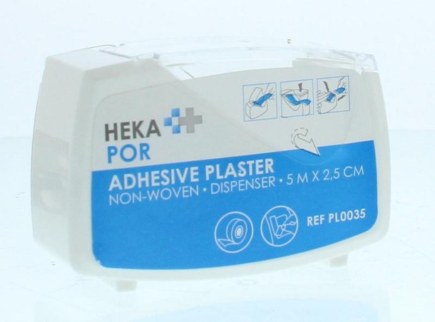 Hekapor Non woven hechtpleister dispenser 5 x 2.5 (1 Stuks)