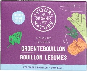 Your Organic Nat Heldere groentebouillon zoutarm bio (60 Gram)