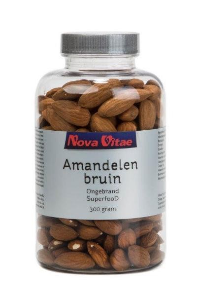 Nova Vitae Amandelen bruin ongebrand (300 Gram)