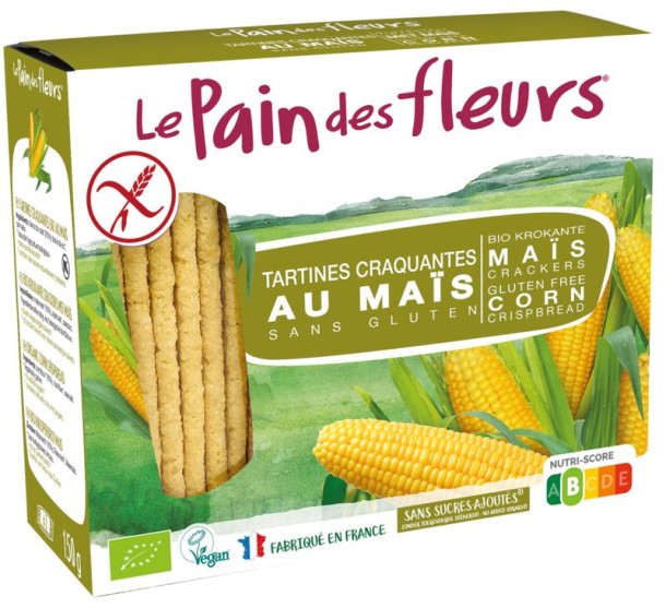 Pain Des Fleurs Mais rijst crackers bio (150 Gram)