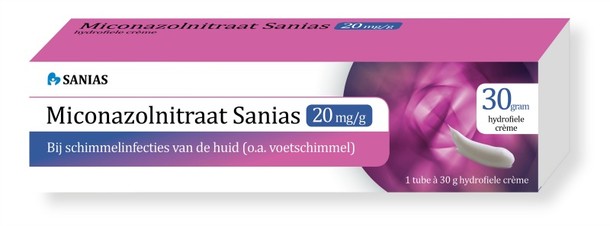 Sanias Miconazolnitraat 20 mg creme (30 Gram)