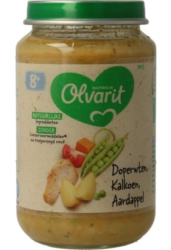 Olvarit Doperwten kalkoen aardappel 8M05 (200 Gram)