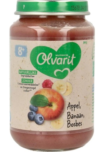 Olvarit Appel banaan bosbes 8M58 (200 Gram)
