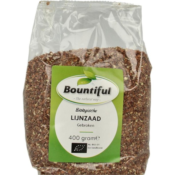 Bountiful Lijnzaad gebroken bio (400 Gram)