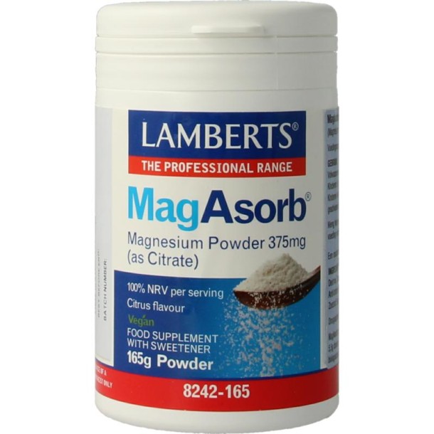 Lamberts MagAsorb (magnesium citraat) poeder 375mg (165 Gram)