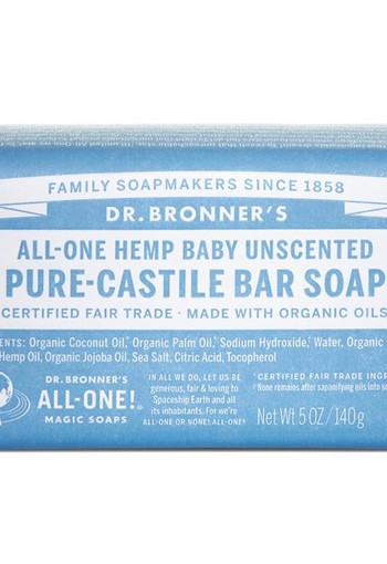 Dr Bronners Barsoap baby mild (140 Gram)