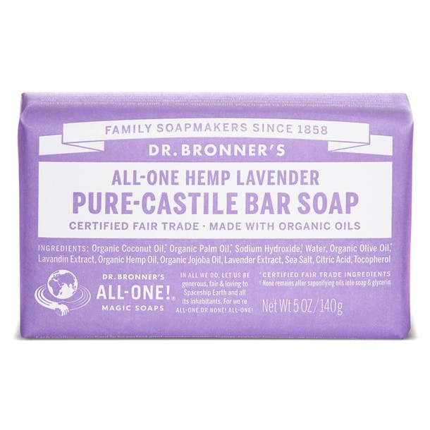 Dr Bronners Barsoap lavendel (140 Gram)