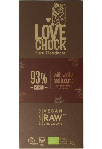 Lovechock 93% Pure vanilla lucuma bio (70 Gram)