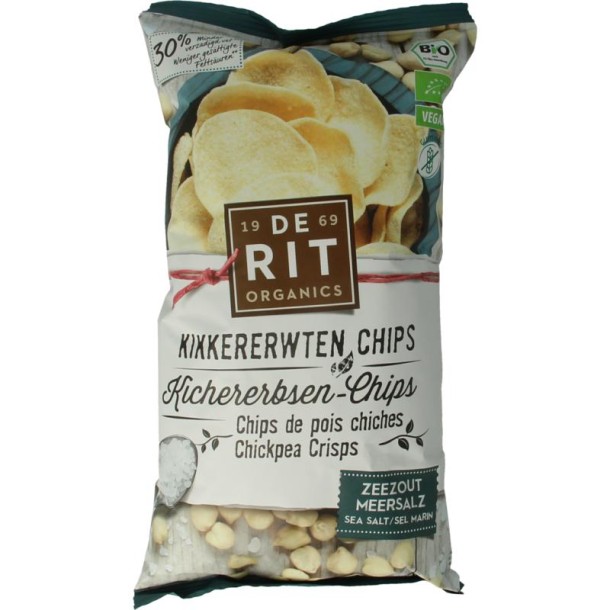 De Rit Kikkererwtenchips zeezout bio (75 Gram)