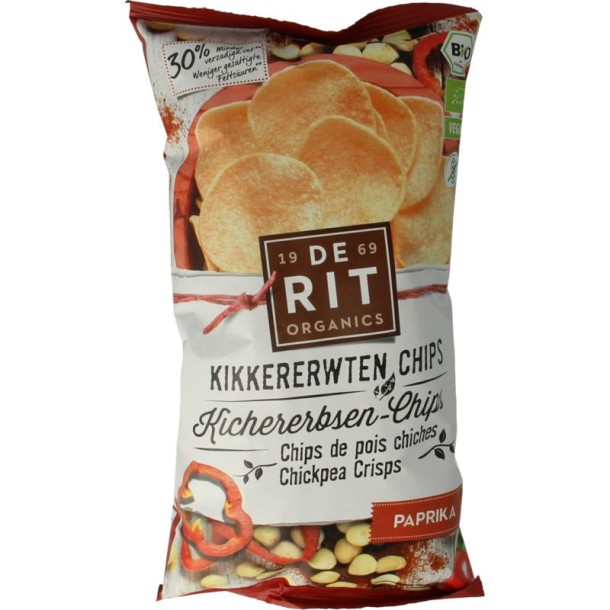 De Rit Kikkererwtenchips paprika bio (75 Gram)